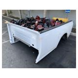 WHITE TRUCK BED WITH ASSORTED REAR LIGHTS