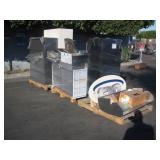 ROW OF STAINLESS STEEL DRAWERS & FILING CABINETS