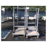 4 ROLLING MATERIAL RACKS