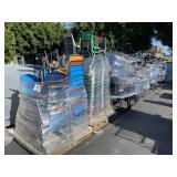 ROW OF PLASTIC SCHOOL CHAIRS