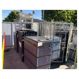 ROW OF SERVER CABINETS & METAL CAGES