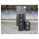 2 FILE CABINETS & STORAGE CABINET