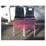 LOT OF PLASTIC SCHOOL CHAIRS