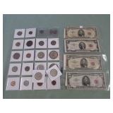 1 BAG W/COINS,CURRENCY