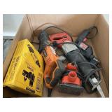 (1) BOX OF ASSORTED POWER TOOLS