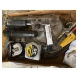 (1) BOX OF TOOLS & PUMP ACTION GUN