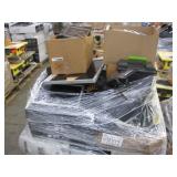 (1) PALLET OF MONITORS, BOOKS, COMPUTERS