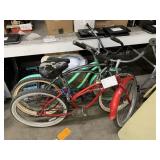 3 BEACH CRUISER BIKES