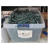 2 PLASTIC BOXES WITH CHRISTMAS LIGHTS