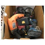 BOX OF ASSORTED POWER DRILLS