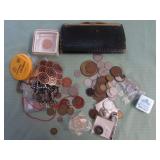 1 BAG W/COINS,WALLET,JEWELRY