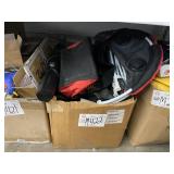 BOX OF CAMPING GEAR