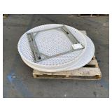 3 PLASTIC FOLDING TABLES
