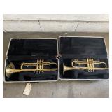 (2) TRUMPETS & CASE