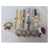 1 BAG WITH GOLD/SILVER TONE MIXED WATCHES