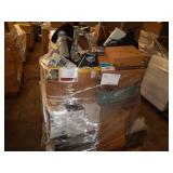 1 LOT OF DESKTOP MONITORS, PRINTERS & CABLES