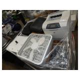1 LOT OF MISC. OFFICE SUPPLIES PRINTERS, FLOOR FAN
