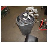 1 CASE WITH A GOLF BAG & CLUBS