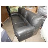 3 SEAT BLACK LEATHER SOFA