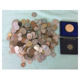 1 BAG WITH MISC COLLECTABLE COINS