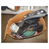 1 BOX OF HOME GOODS & HEADLIGHT HOUSING