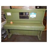 GREEN UPRIGHT PIANO