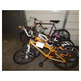 1 FIXIE BIKE, 3 BMX AND 1 MOUNTAIN BIKE
