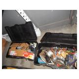 2 PLASTIC CHESTS OF MISC. HAND TOOLS