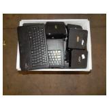 1 TOTE OF CHROMEBOOK KEYBOARDS & DROID BOXES
