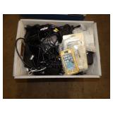 1 TOTE OF DROID BOXES, REMOTES OUTPUT CABLES & CEL