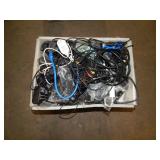 1 TOTE OF MISC. BATTERY CHARGERS & CABLES