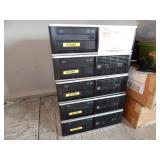 1 STACK OF 5 HP COMPAQ COMPUTER TOWERS (MISSING PA