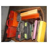 1 BOX OF TOOL CASES & TOOLS