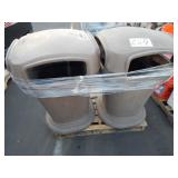 2 PLASTIC GARBAGE BINS