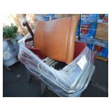 2 STACKS OF CHAIRS & COUCH CUSHION