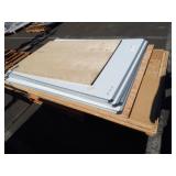 1 PALLET OF WHITE BOARDS & WOODWORK