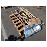 1 PALLET OF SHOVELS & PUSH BROOMS