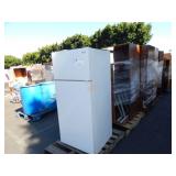 1 ROW OF DESKS, 1 REFRIGERATOR & MISC. SURPLUS