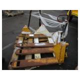PALLET OF FOUR PALLET JACKS.