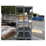 PALLET OF 3 SHELVES. (1) PLASTIC SHELVE, (2) METAL