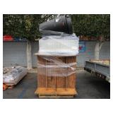 PALLET OF ASSORTED MISCELLANEOUS ITEMS (2) FURNITU