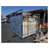 BLUE CONTAINER FILL WITH BUCKETS. (BLUE CONTAINER