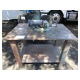 ONE METAL WORKING STATION TABLE & ONE ELECTRIC