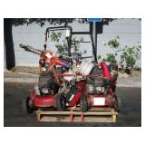 PALLET OF ASSORTED LANDSCAPE EQUIPMENT.