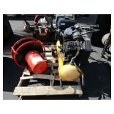 PALLET WITH  DEWALT WHEELED COMPRESSOR