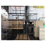 PALLET OF 5 BLACK METAL RACKS.