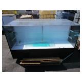 TWO GLASS DISPLAY W/BLACK FINISH & ADJUSTABLE