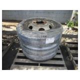 PALLET OF 3 USED TIRES 9R22.5