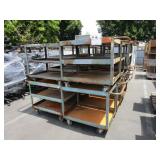 LOT OF INDUSTRIAL UTILITY CARTS.