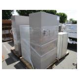 LOT OF 4 PALLETS OF ASSORTED FILE OFFICE CABINETS.